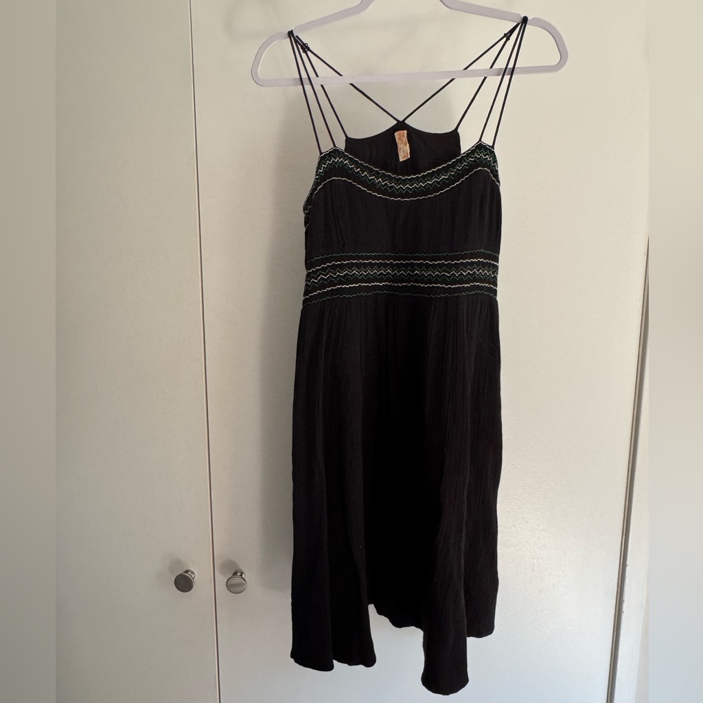 Anthropologie Maeve Black Gauze Summer Dress